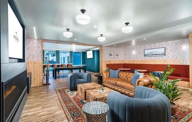 Enjoy endless fun in the lounge with board games, foosball, and a sleek wet bar.