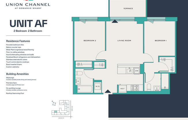 2 beds, 2 baths, $7,100, Unit 8AF