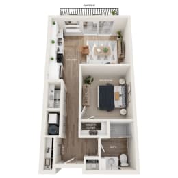 Studio, 1 bath, 635 sqft, $1,720