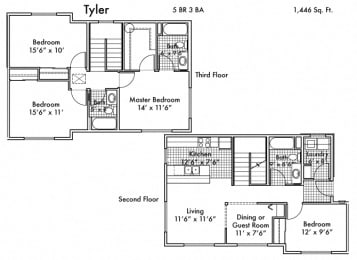 5 beds, 3 baths, 1,446 sqft, $2,763