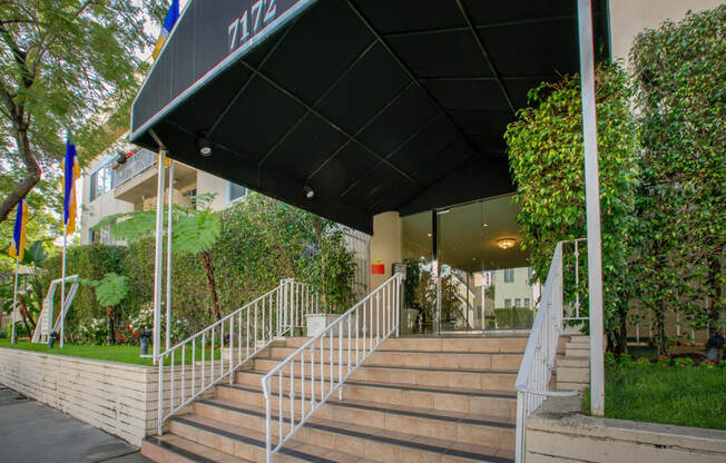 Apartment Building in Los Angeles Entrance