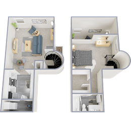 1 bed, 1 bath, 694 sqft, $1,300