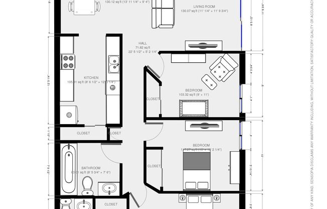 3 beds, 2 baths, 990 sqft, $1,525, Unit PT-1587-103