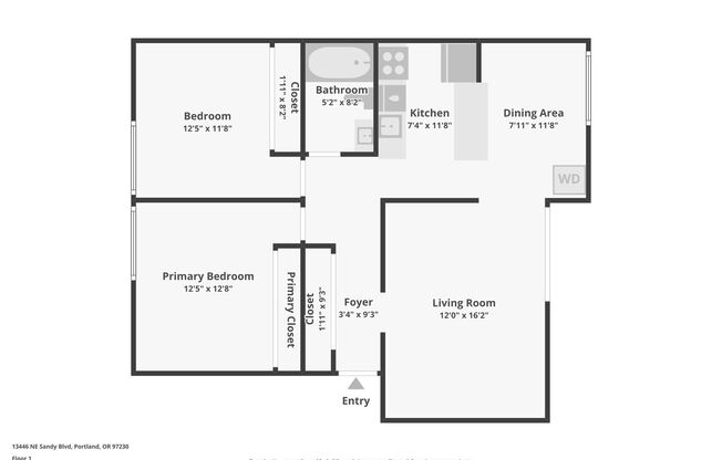 2 beds, 1 bath, 930 sqft, $1,795, Unit T5