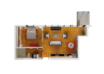 1 bed, 1 bath, 571 sqft, $4,400