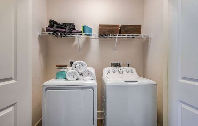 Full size washer and dryer at The Exchange Luxury Apartments in St. Petersburg, FL