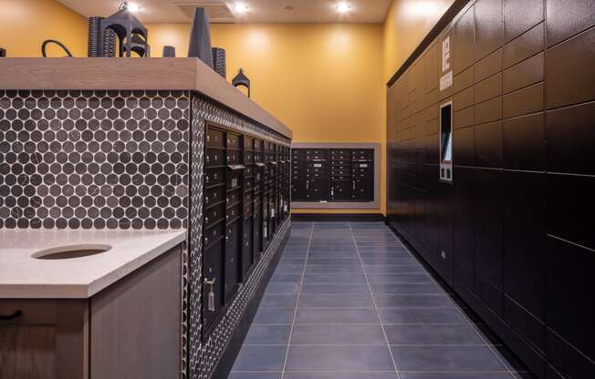 Storage lockers in Centennial apartments