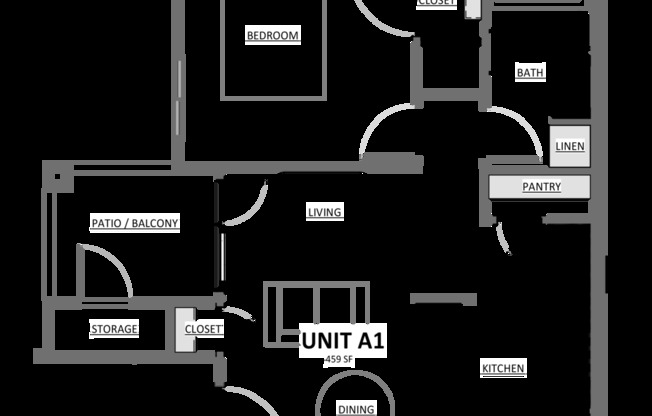 1 bed, 1 bath, 495 sqft, $909