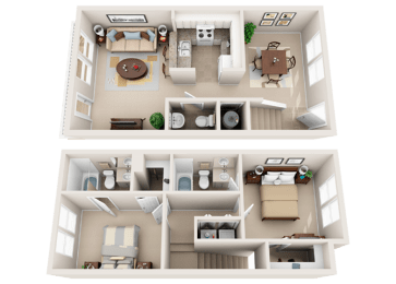 2 beds, 2.5 baths, 1,024 sqft, $1,649