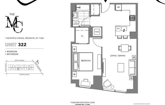 1 bed, 1 bath, $3,700, Unit 1322