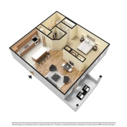 1 bed, 1 bath, 700 sqft, $899