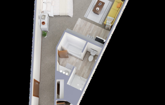 Studio, 1 bath, 493 sqft, $1,280, Unit 2256