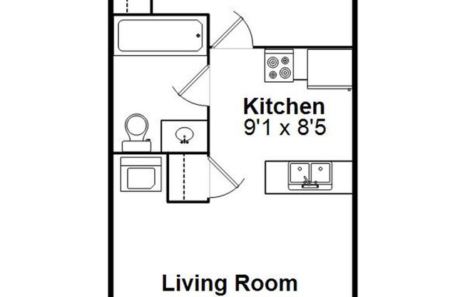 1 bed, 1 bath, 600 sqft, $791