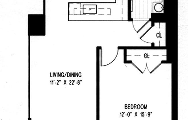 1 bed, 1 bath, 818 sqft, $6,250, Unit 49-N