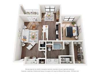 1 bed, 1 bath, 898 sqft, $1,539