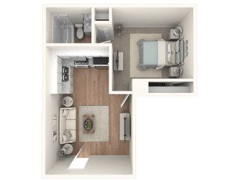 1 bed, 1 bath, 640 sqft, $1,778