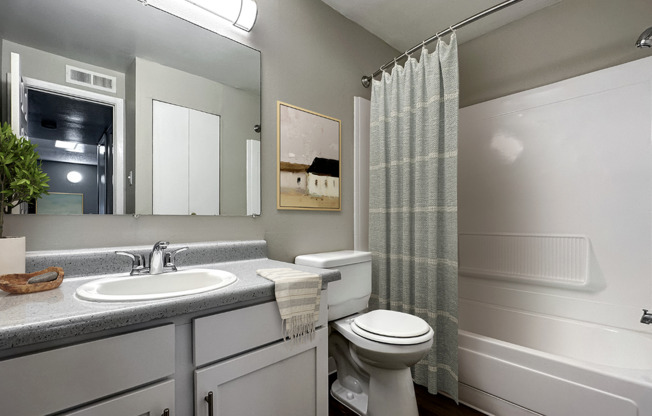 Modern bathrooms with new fixtures