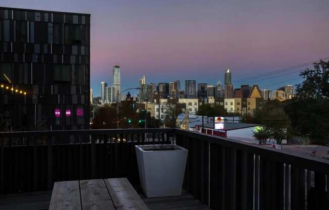 Evening View of Austin Skyline from Patio