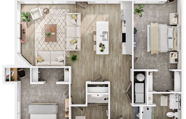 2 beds, 2 baths, 1,144 sqft, $1,795, Unit 101