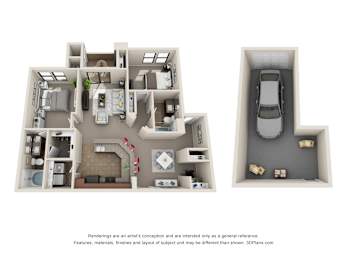 2 beds, 2 baths, 1,140 sqft, $1,845