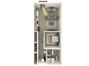 1 bed, 1 bath, 619 sqft, $1,830