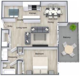 1 bed, 1 bath, 800 sqft, $1,754