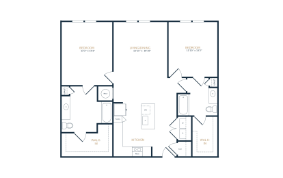 2 beds, 2 baths, 1,265 sqft, $1,530