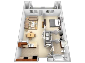 1 bed, 1 bath, 760 sqft, $1,428