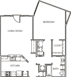 1 bed, 1 bath, 901 sqft, $1,562