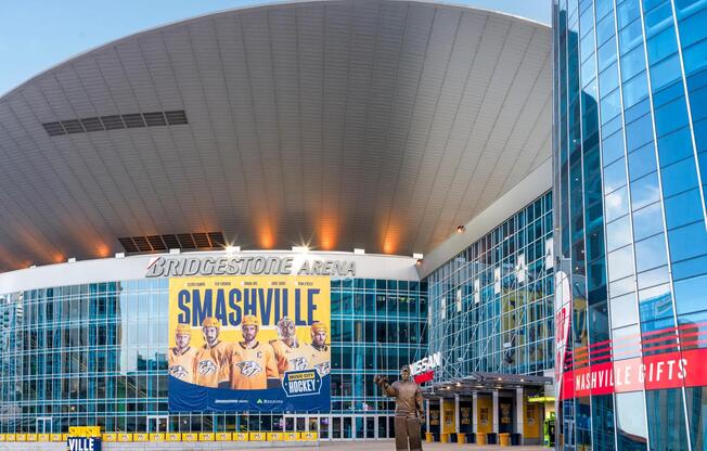 Catch all the action just outside your door at Bridgestone Arena—home to the Nashville Predators and the heart of downtown entertainment.