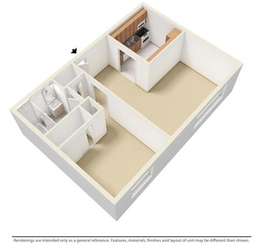 1 bed, 1 bath, 600 sqft, $946