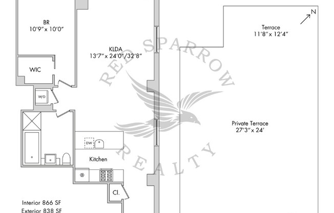 1 bed, 1 bath, 1,704 sqft, $5,895, Unit 17M
