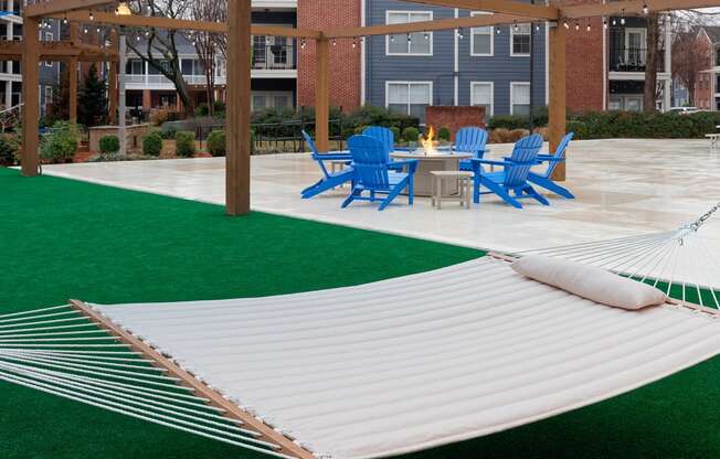Island Park and Harbor Town Square Apartments - Fire pit lounge