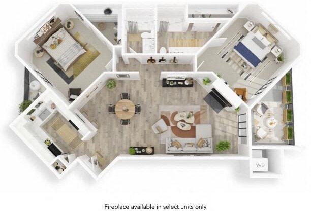 2 beds, 2 baths, 1,042 sqft, $2,040