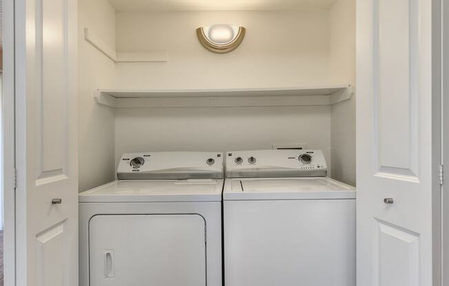 Two Bedroom Side by side Washer and Dryer