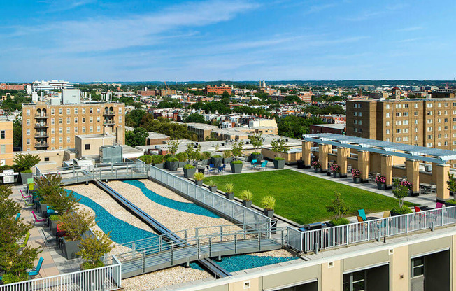 Property Exterior View From Rooftop at Highland Park at Columbia Heights Metro, Washington, 20010