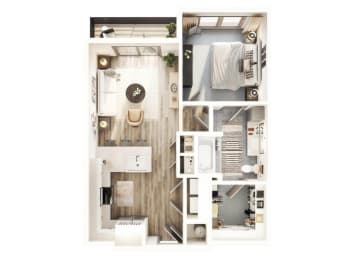 1 bed, 1 bath, 695 sqft, $1,799