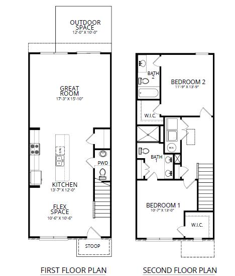 2 beds, 2.5 baths, 1,424 sqft, $1,899