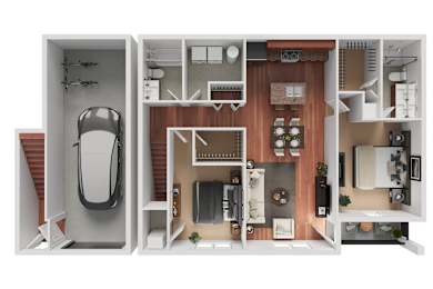 2 beds, 2 baths, 1,290 sqft, $1,885