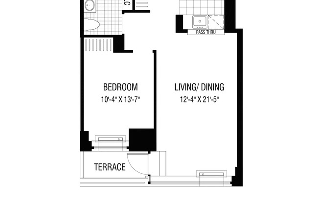 1 bed, 1 bath, $4,495, Unit 409