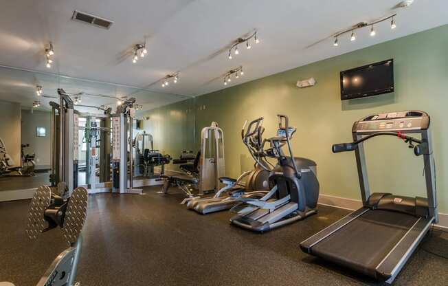 Air conditioned, resident fitness center with state of the art equipment at Capitol Gateway in Atlanta, Georgia