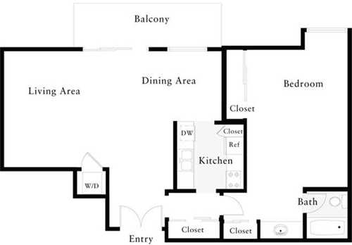 1 bed, 1 bath, 816 sqft, $3,050, Unit 0110