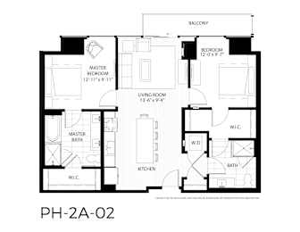 2 beds, 2 baths, 1,111 sqft, $4,640