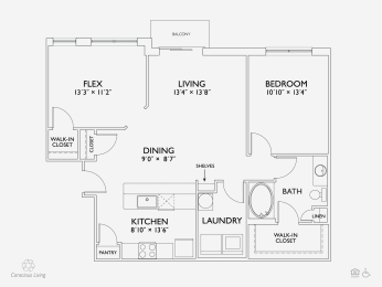 1 bed, 1 bath, 1,060 sqft, $1,649