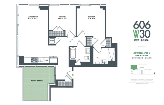 2 beds, 2 baths, $10,500, Unit 46C