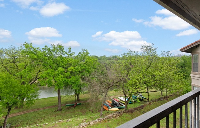 View From Balcony at Waters Edge Apartment Homes, Georgetown, TX