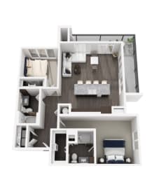 2 beds, 2 baths, 1,259 sqft, $3,879