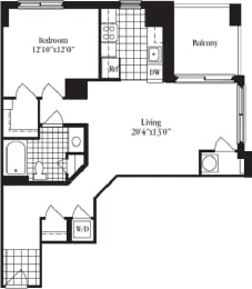 1 bed, 1 bath, 839 sqft, $1,958