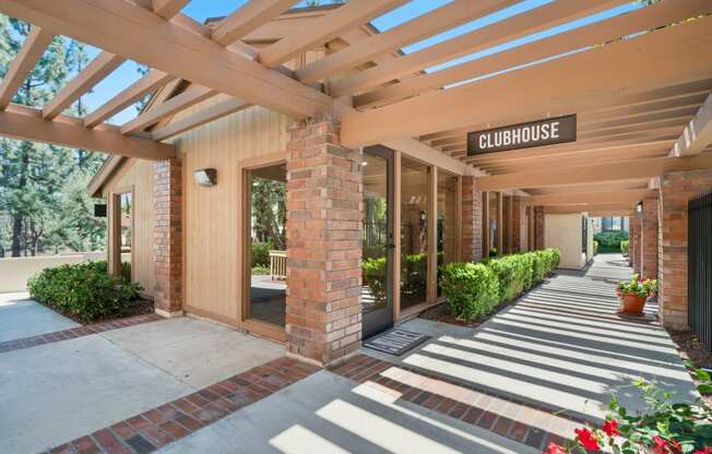 the facade of the clubhouse