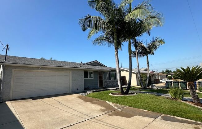 Beautifully landscaped 3BR/2BA house in Lakeside, with 2 car garage, covered patio and fenced back yard available on or about August 1, 2025.